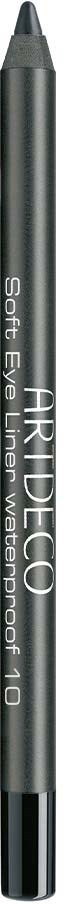 Eine schwarze Stift mit der Aufschrift 'AR DICO', 'Soft Eye Liners' und 'Waterproof 10'.