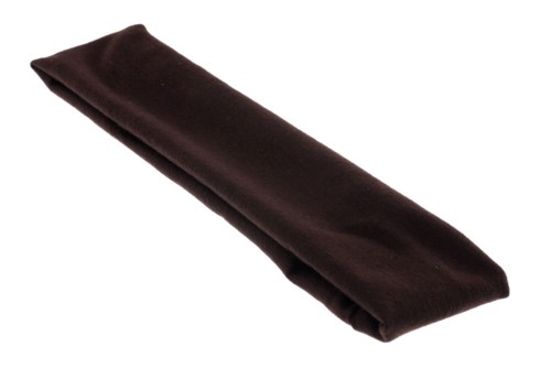 A folded dark brown cloth, clean and neatly arranged.