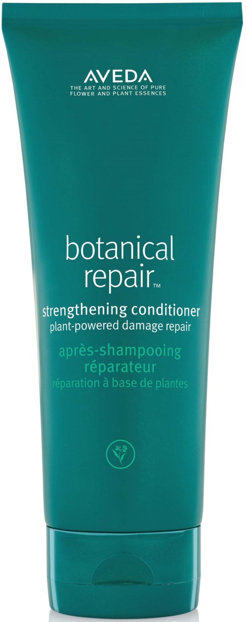Aquafarbene Tube mit botanical repair stärkender Spülung für geschädigtes Haar.