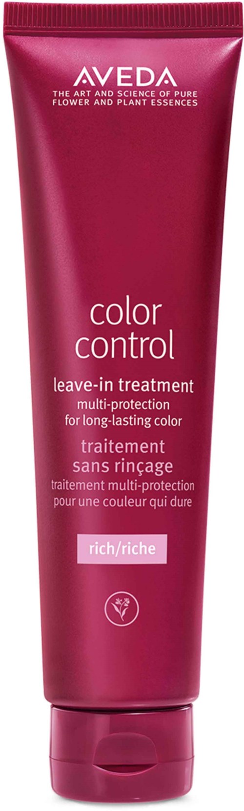 Aveda Farbkontrolle Leave-in-Behandlung Tube, rosa, schützt und sorgt für langanhaltende Haarfarbe.