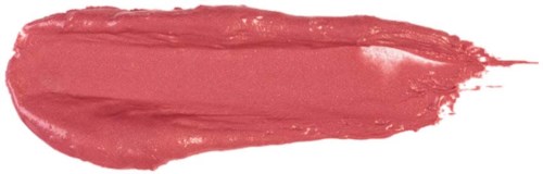 Een vlek roze lippenstift of make-upproduct op een witte achtergrond.