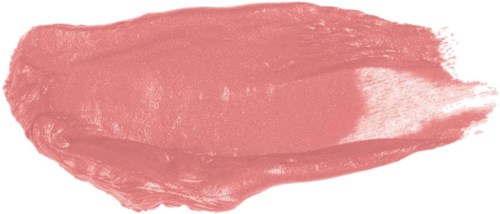 Pinkki huulipunanäyte, jossa on teksturoidun kermaisen näköinen taustalla.