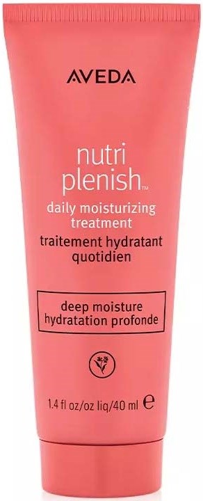 Aveda Nutri Plenish tägliche Feuchtigkeitsbehandlungstube, pink mit schwarzen und weißen Texten und Symbolen, 1.4 fl oz.