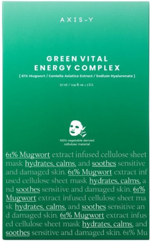 AXIS-Y Mugwort Green Vital Energy Complex Sheet Mask 5 St.
