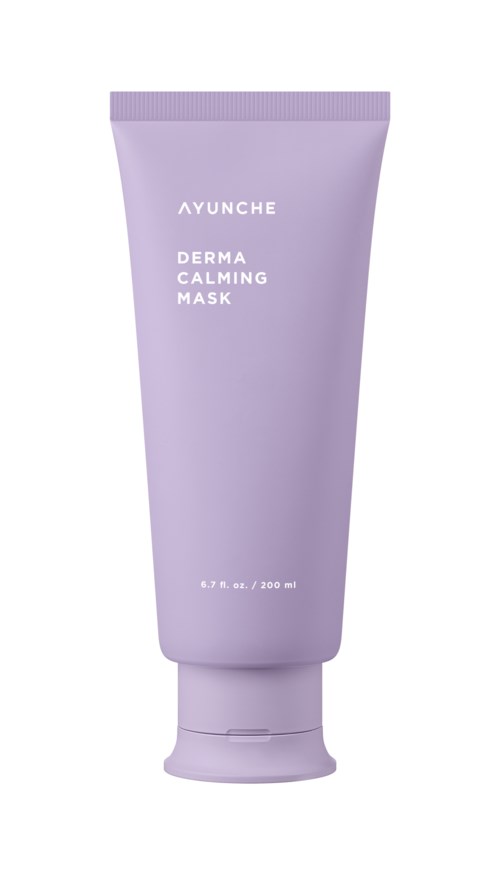A purple tube labeled 'AYUNCHE Derma Calming Mask' with a white cap.