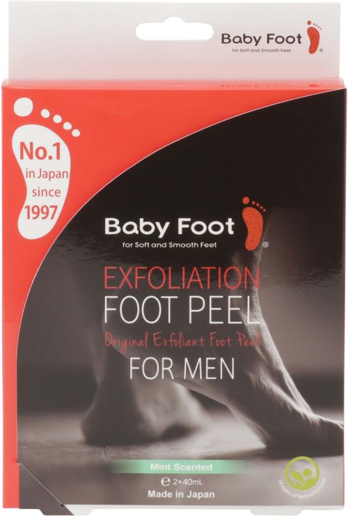 En ask för peeling för män, mintdoft, japanskt varumärke, nummer 1 sedan 1997.