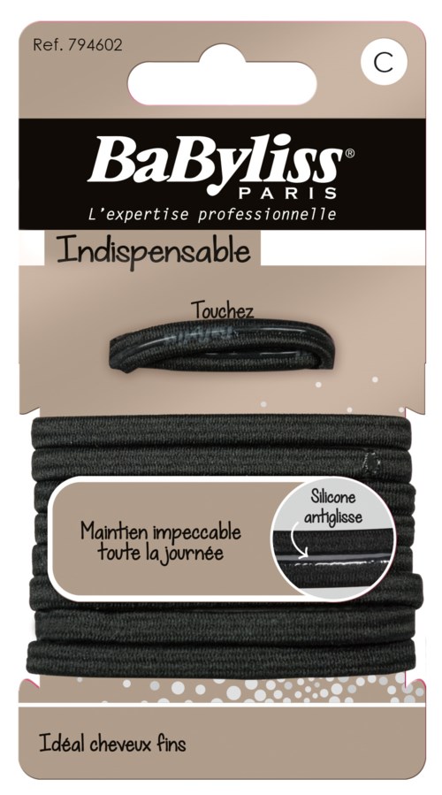 BaByliss Paris Accessories Indispensable 794602 Svart snodd 9 st anti-glid