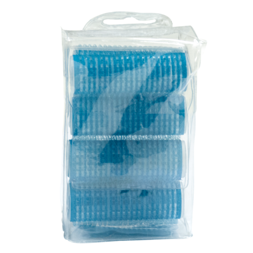 A pack of blue disposable razors in clear plastic packaging.