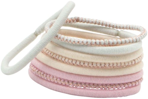 BACHCA Large elastics x9 pastel-colored and lurex