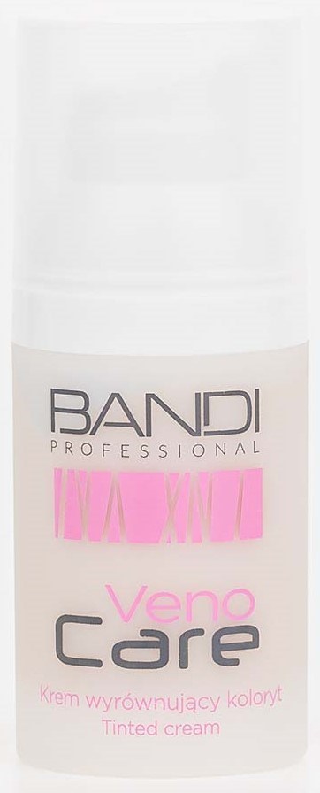 A white bottle labeled BANII Professional Veno Care tinted cream for color correction.