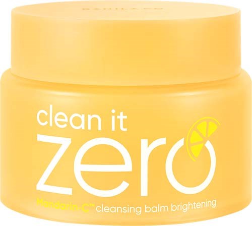 Ein gelber Behälter mit weißen Text, der "Clean it Zero" sagt und eine kleine Zitronengrafik.