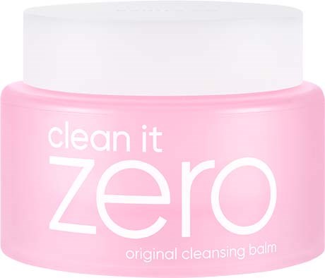 Rosa Behälter von Clean It Zero original Reinigungsbalsam mit weißem Deckel.