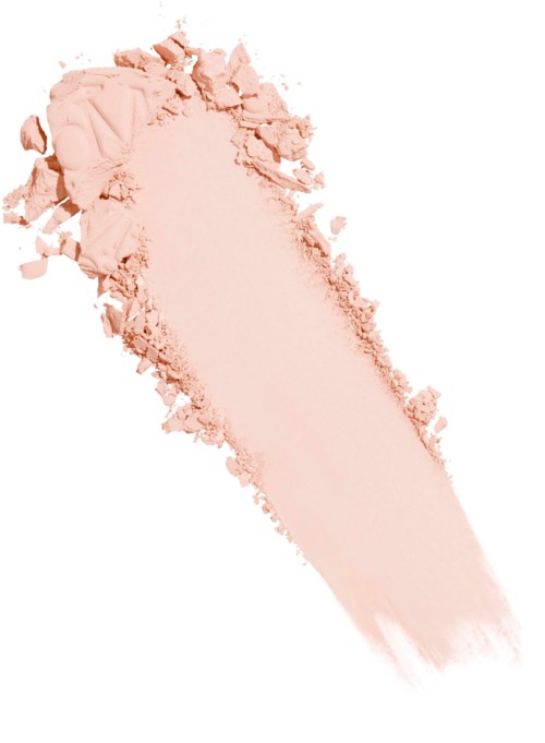 A light pink powder spread out with rough edges, tapering into a thin line.