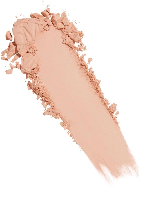 Light pink powder crushed into a scattered edge, with a smooth, elongated streak in the center.