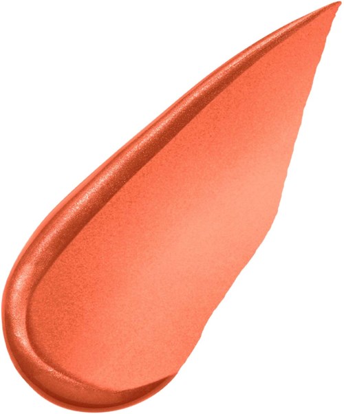 A makeup sponge with a teardrop shape, peach color, and soft texture. It is used for blending makeup.