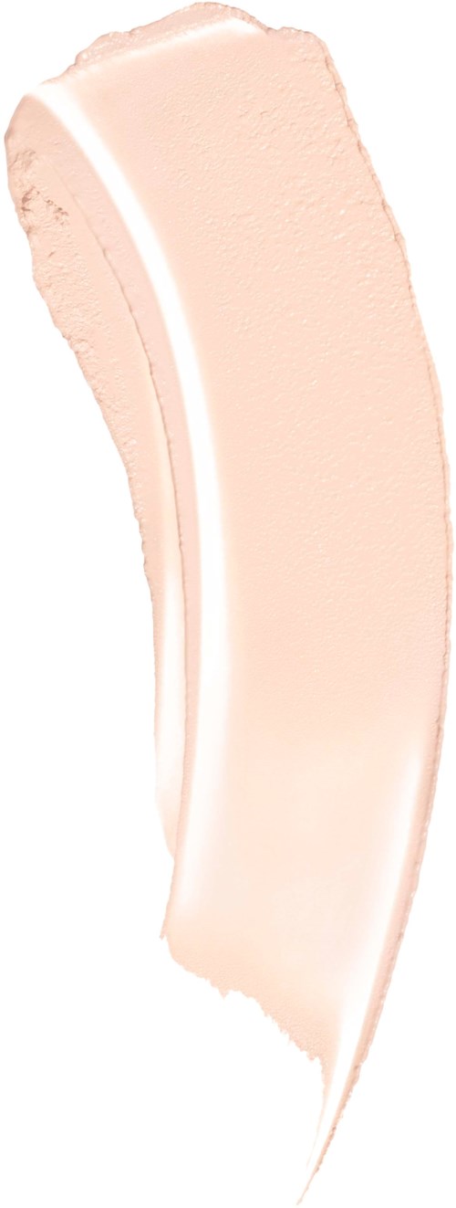 A curved, light-colored makeup brush stroke with a smooth texture.