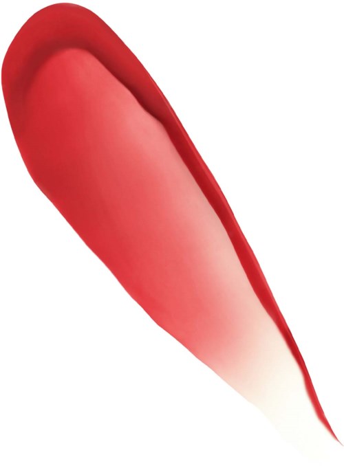 A single red and white flower petal with smooth curves and a gradient color.