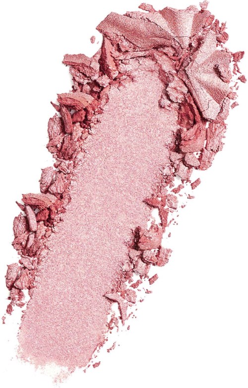 Pink crushed eyeshadow with a long strip of softly blended color in the middle.
