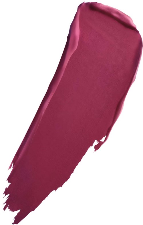 A thick, pink lipstick swatch with a glossy finish and rounded edges.