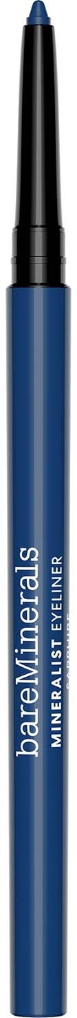 Blue eyeliner pencil with black tip from BareMinerals. Simple and sleek design.