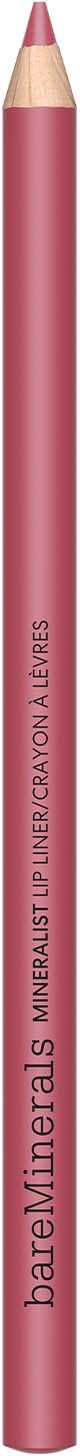 A pink lip liner pencil with branding and a sharpened tip.