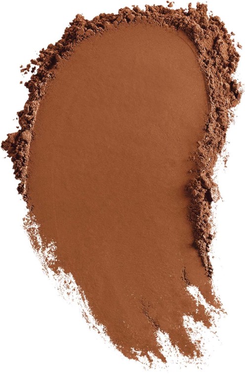 Brauner Pulver in bogenförmiger Form, wahrscheinlich Make-up oder Gesichtsprodukt.