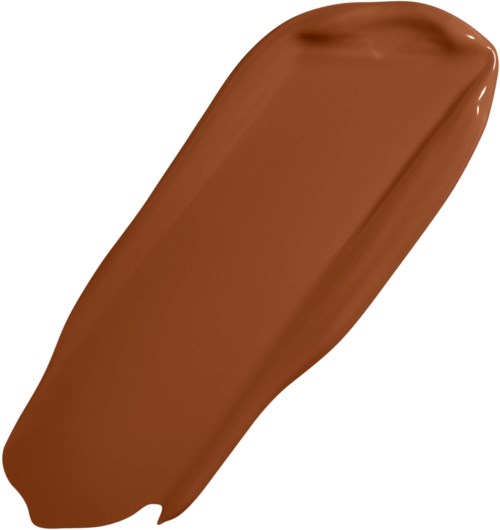 A brown chocolate bar with a smooth, glossy surface and rounded edges.
