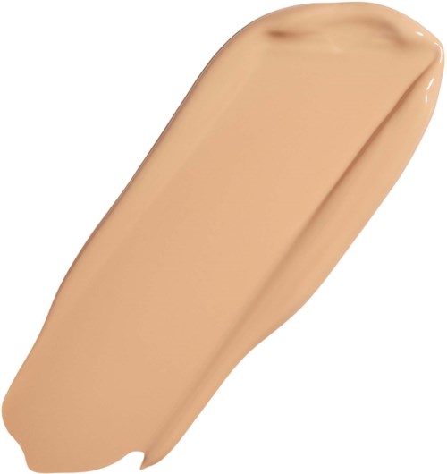 A beige liquid foundation swatch with a smooth, creamy texture on a white background.