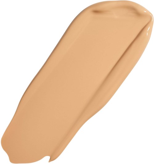 A beige liquid foundation swatch with a smooth, creamy texture and a slightly shiny finish.