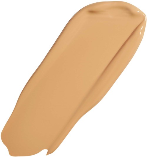 A beige liquid foundation swatch with a smooth texture and slight shine.