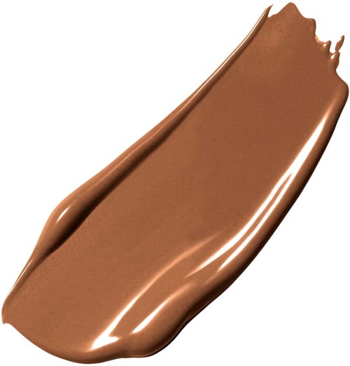 A swirl of creamy, smooth chocolate spread with shiny texture and rich brown color.