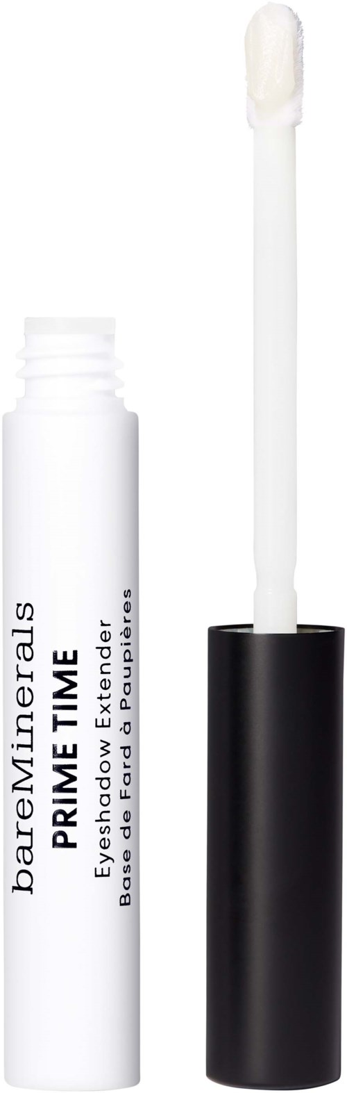 Een witte tube met een zwarte dop en een applicator met een sponsachtige uiteinde.
