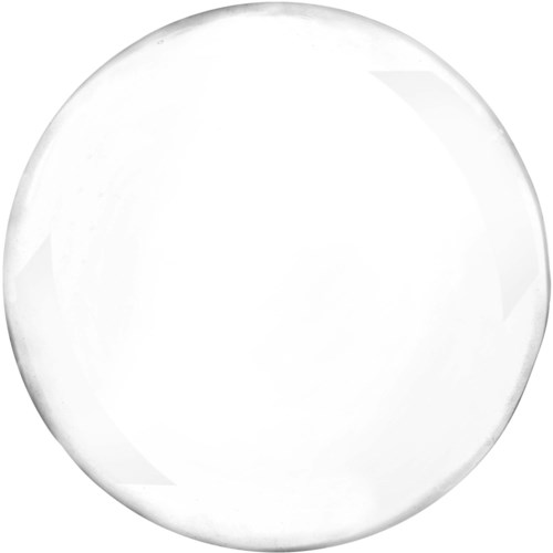 De afbeelding toont een eenvoudige witte, ronde serveerschaal zonder patronen of ontwerpen.