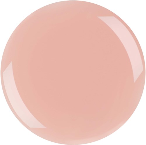 Een grote, perzikkleurige glanzende bol met reflecties op het oppervlak.
