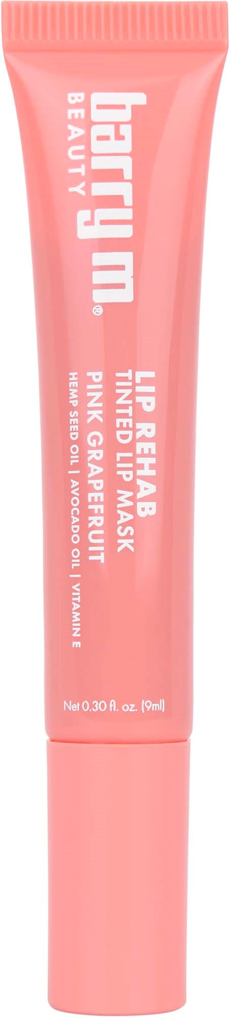 Een roze tube lippenbalsem met het label 'BettyJM Beauty' met roze grapefruitgeur.