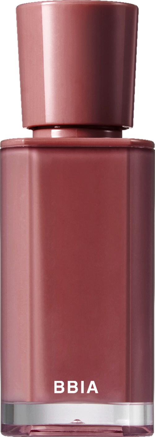 A pink nail polish bottle with a cap, labeled BBIA.