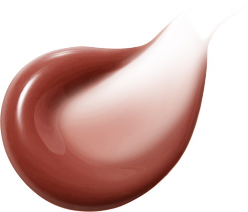 A close-up of a glossy, shiny drop with a smooth surface, reflecting light.