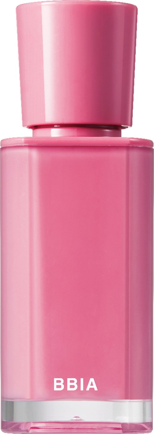 Pinkki pullo, jossa on yksinkertainen design ja sanan BBIA alareunassa.