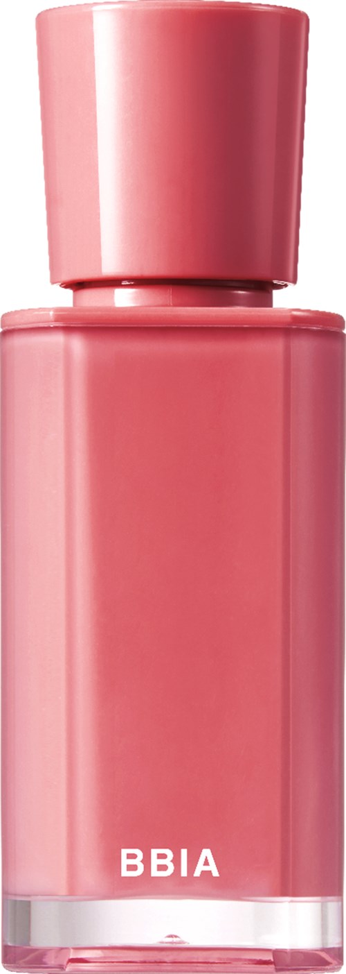 Eine rosa Nagellackflasche mit breitem Deckel und Markenname BBIA vorne.
