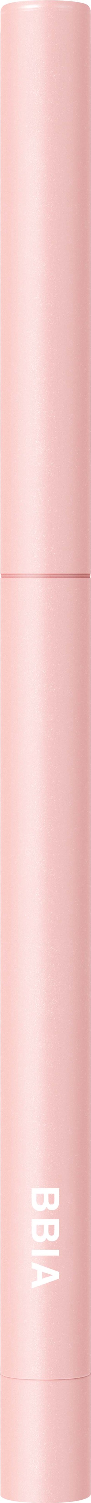 Ein hoher, schlanker pinkfarbener Gegenstand mit dem Wort 'BIBA', möglicherweise Kosmetik oder Stift.