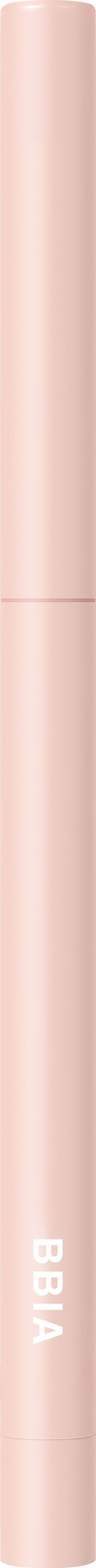 Ein pinkfarbener, zylindrischer Make-up- oder Kosmetikstift mit dem Markennamen 'BBIA'. Es hat einen Deckel und ein schlankes Design.
