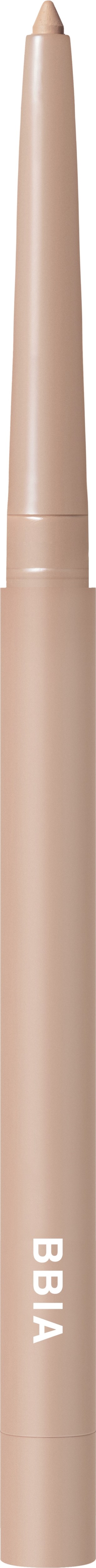 A beige pen with a cap, labeled BIBA, standing vertically.