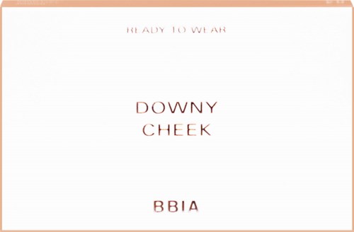 Tekstgebaseerde afbeelding die het dragen van Downy Cheek BBIA-producten promoot.