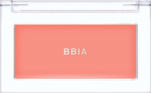 Red sign with white text 'BBIA', mounted on a white background.