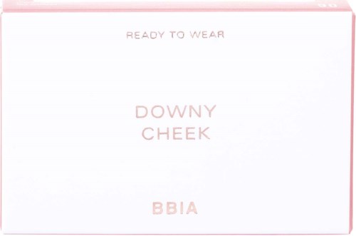 A white box with pink text says 'READY TO WEAR' at the top, and 'DOWNY CHEEK BBIA' in the center.