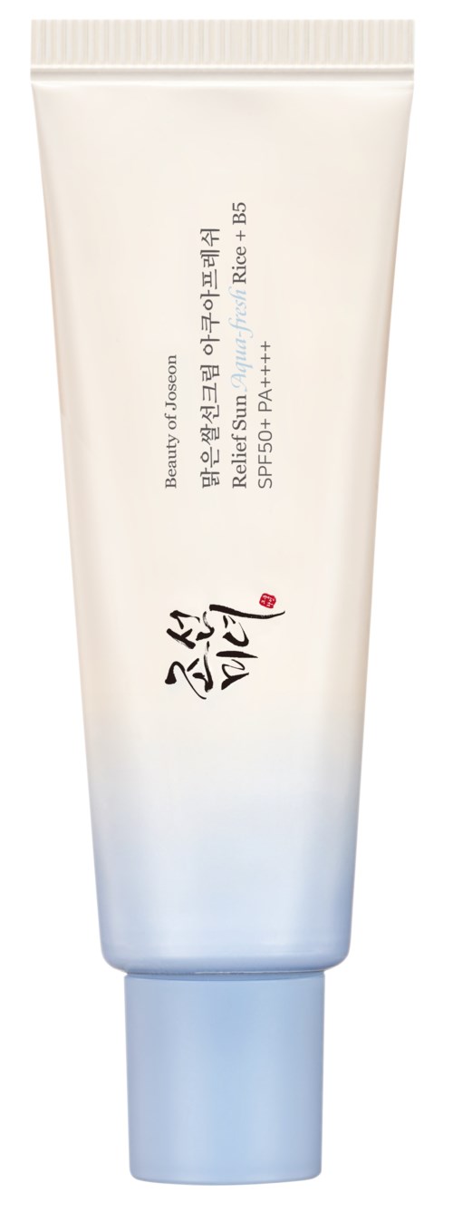 A white tube with a silver cap, featuring Korean text and a subtle gradient. It is likely a skincare product.
