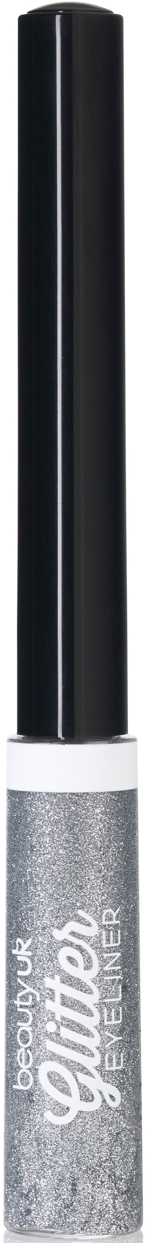 En sølv og svart sminke eyeliner med ordene "Glamour Eyeliner" på.