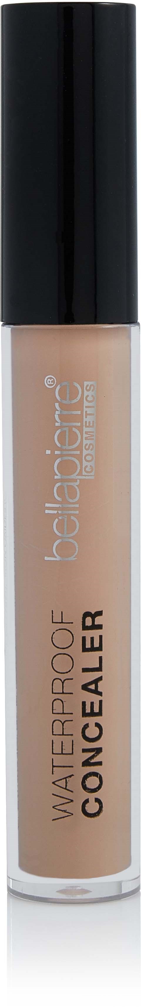 Peitevoide pienessä, läpinäkyvässä putkessa mustalla korkilla, merkitty nimellä 'Waterproof Concealer' by Beigenplusme.