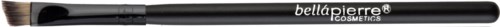 A makeup brush with a black handle and the brand name 'bellápierre' written on it.