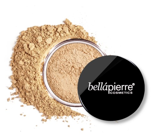 Beige jauhe round-purkissa, jonka kansi lukee'taileyepierre cosmetics.'